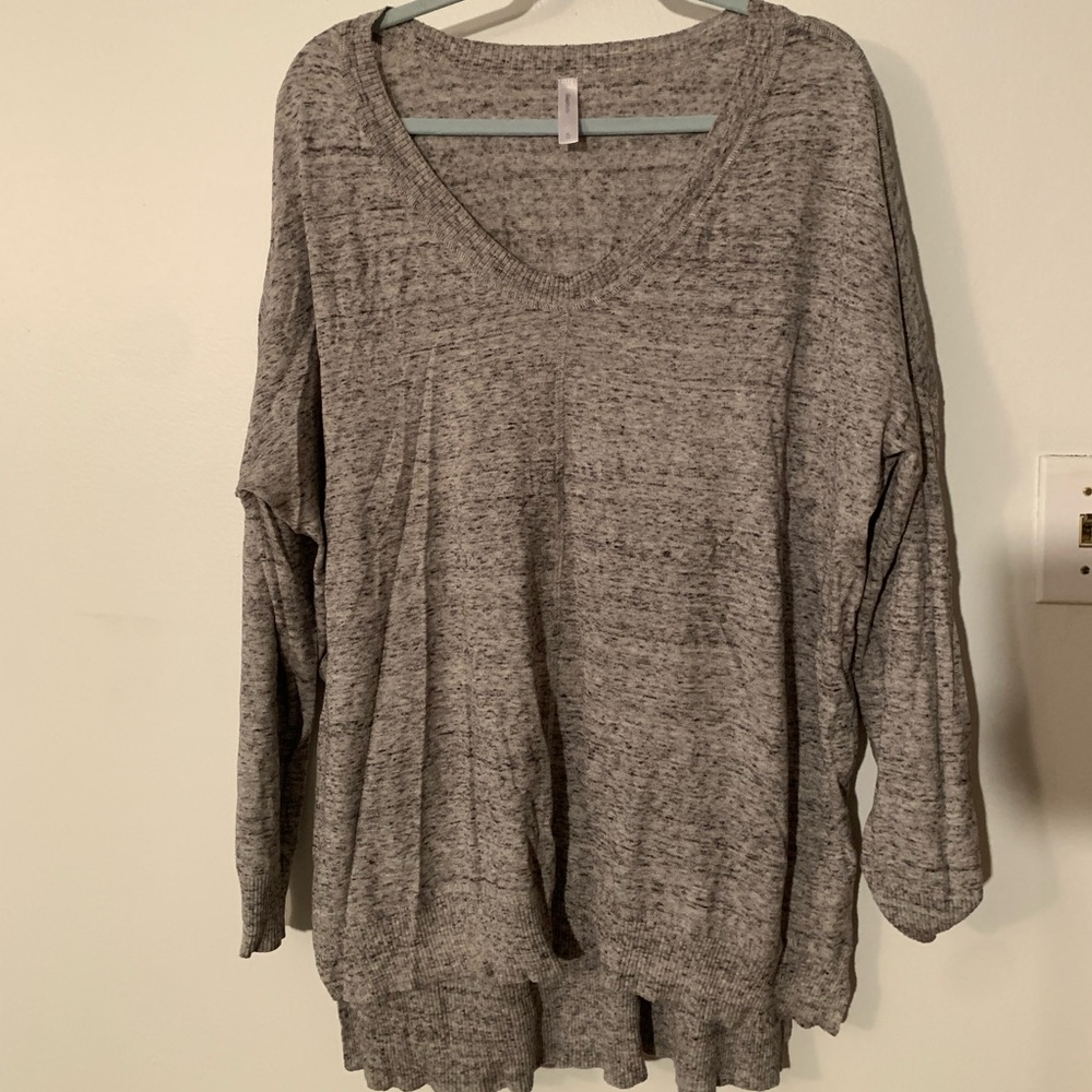 Gray pullover sweater